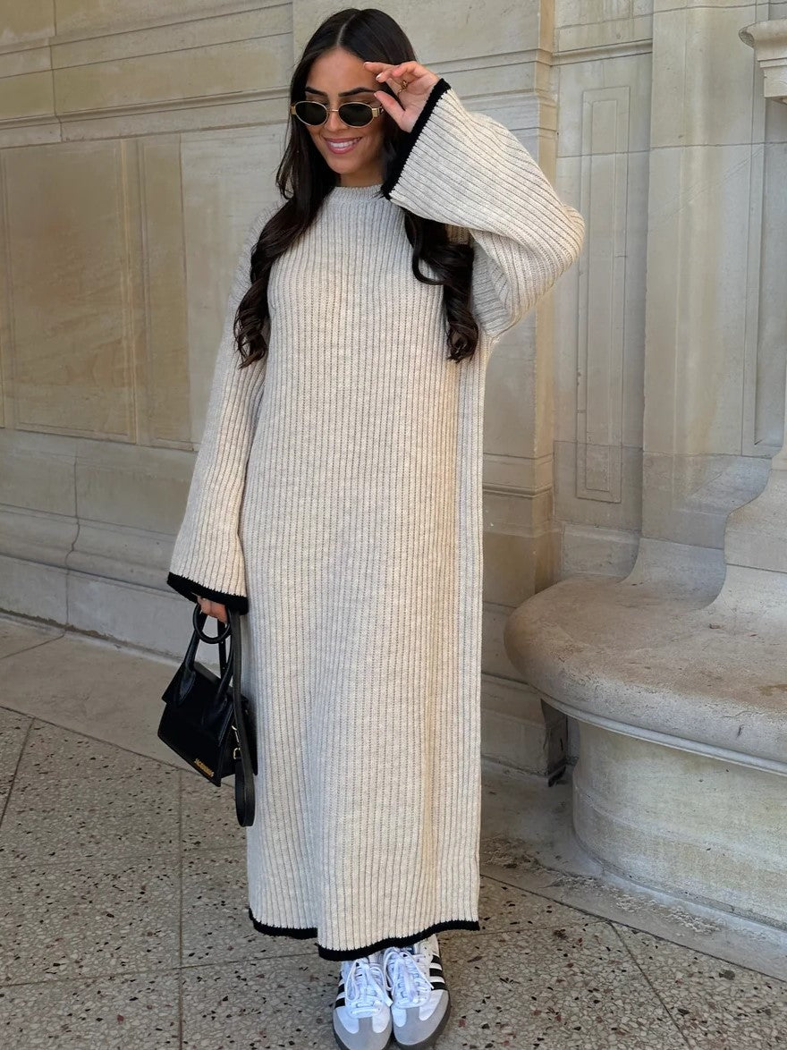 Simi Jumper Dress Beige - Main Image