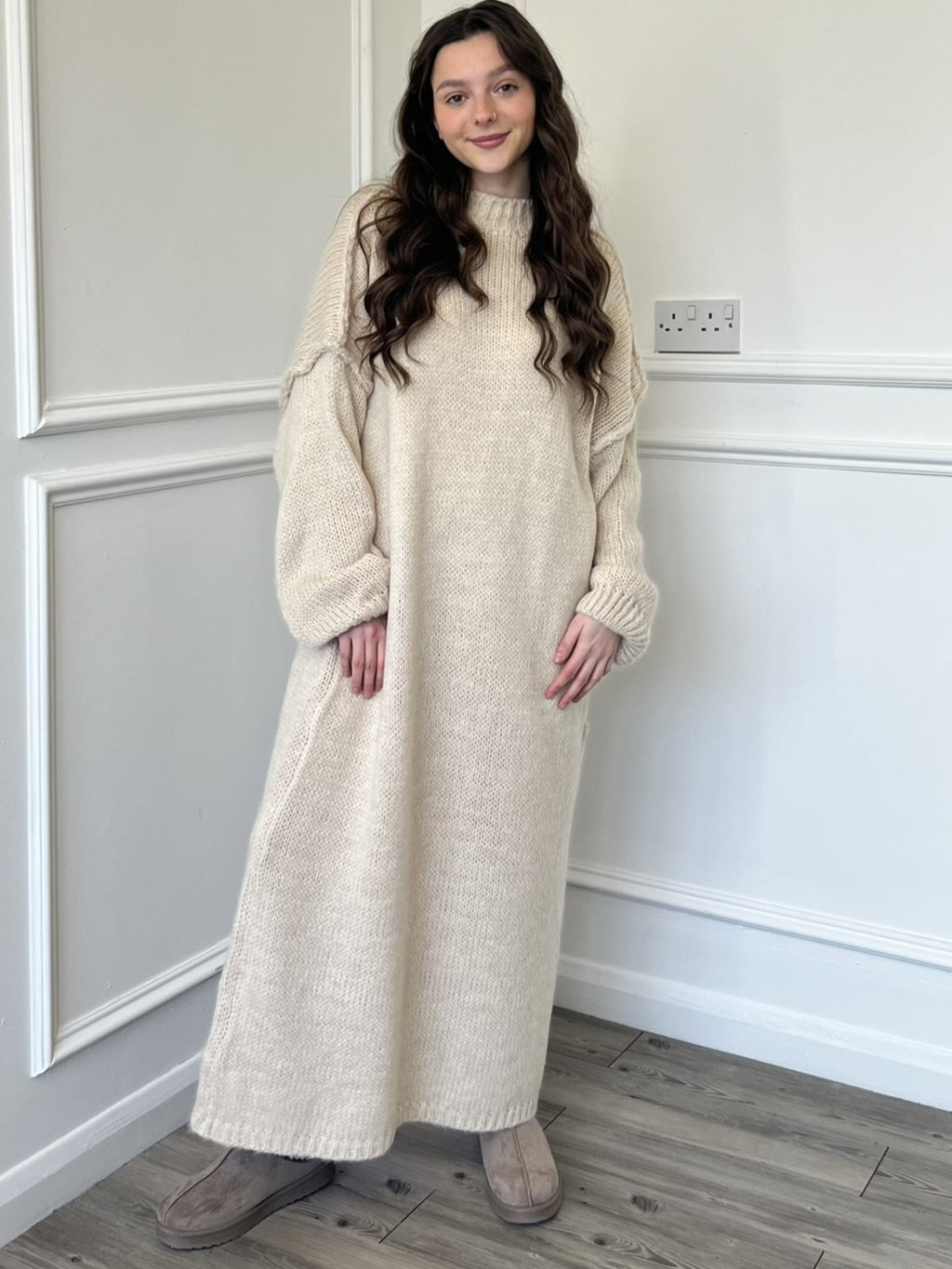 Women's Maxi Knitted Mohair Jumper Dress