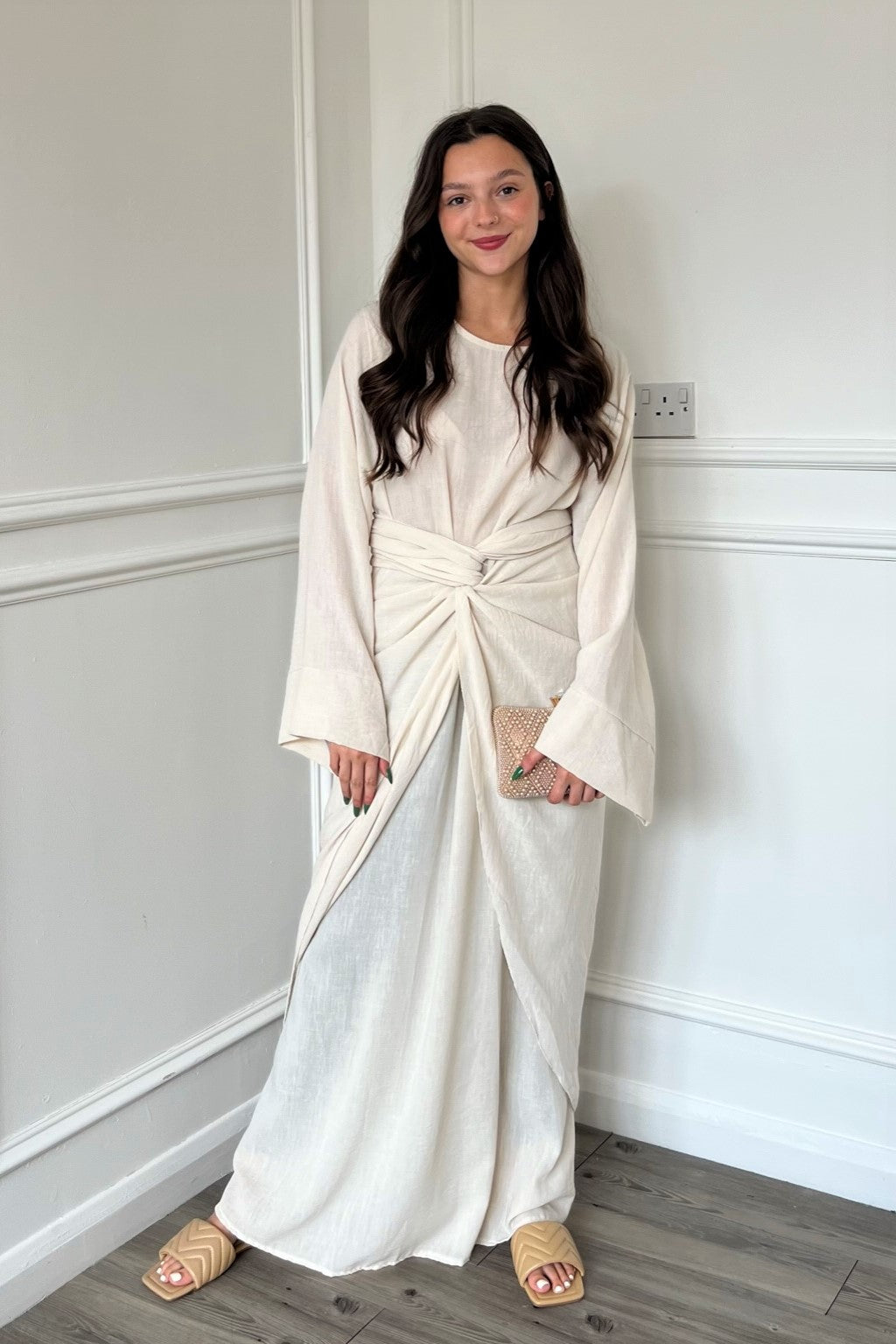 Maxi Modest Cotton Abaya Dress with Sarong Modest Clothing