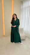 Heavy Satin Abaya - Emerald