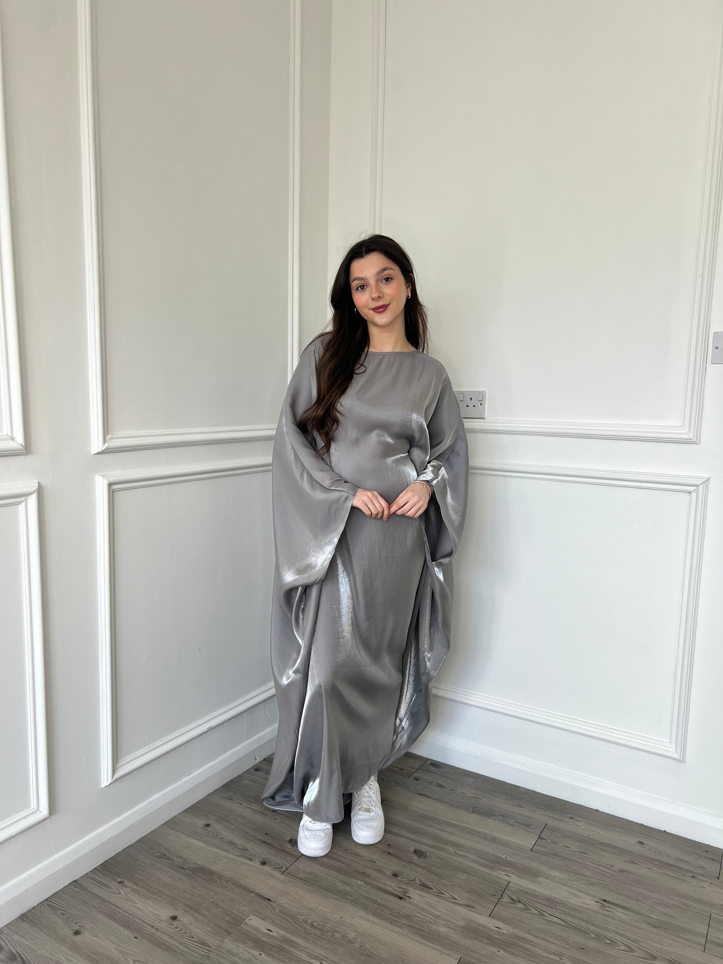 Danya Kaftan Dress - Mid Grey