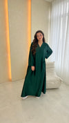 Heavy Satin Abaya - Emerald