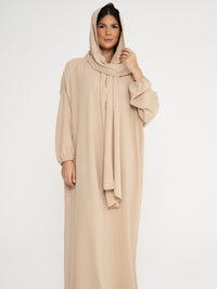 Prayer Abaya - Dark Beige