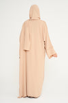 Three Piece Basic Abaya - Light Beige