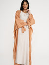 Shimmer Kimono Abaya - Orange