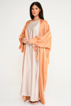 Shimmer Kimono Abaya - Orange