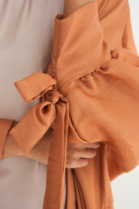 Shimmer Kimono Abaya - Orange