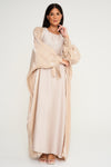 Shimmer Kimono Abaya - Champagne Cream