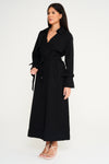 Maxi Trench Coat - Black