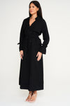 Maxi Trench Coat - Black