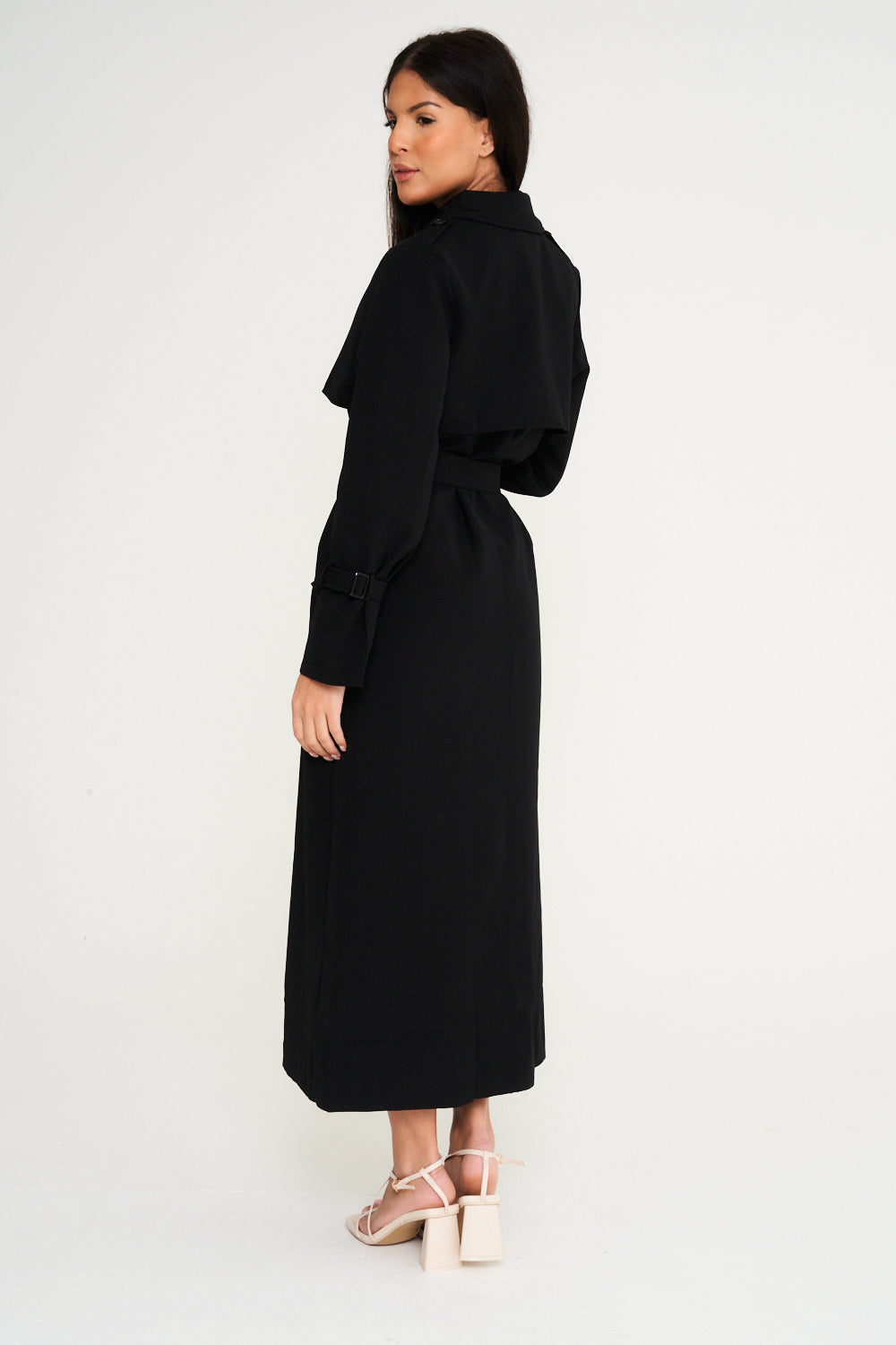 Maxi Trench Coat - Black