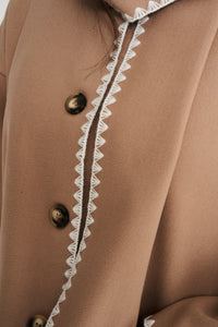 Nella Scarf Shacket - Beige