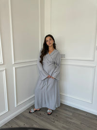 Wrap Dress - Light Grey