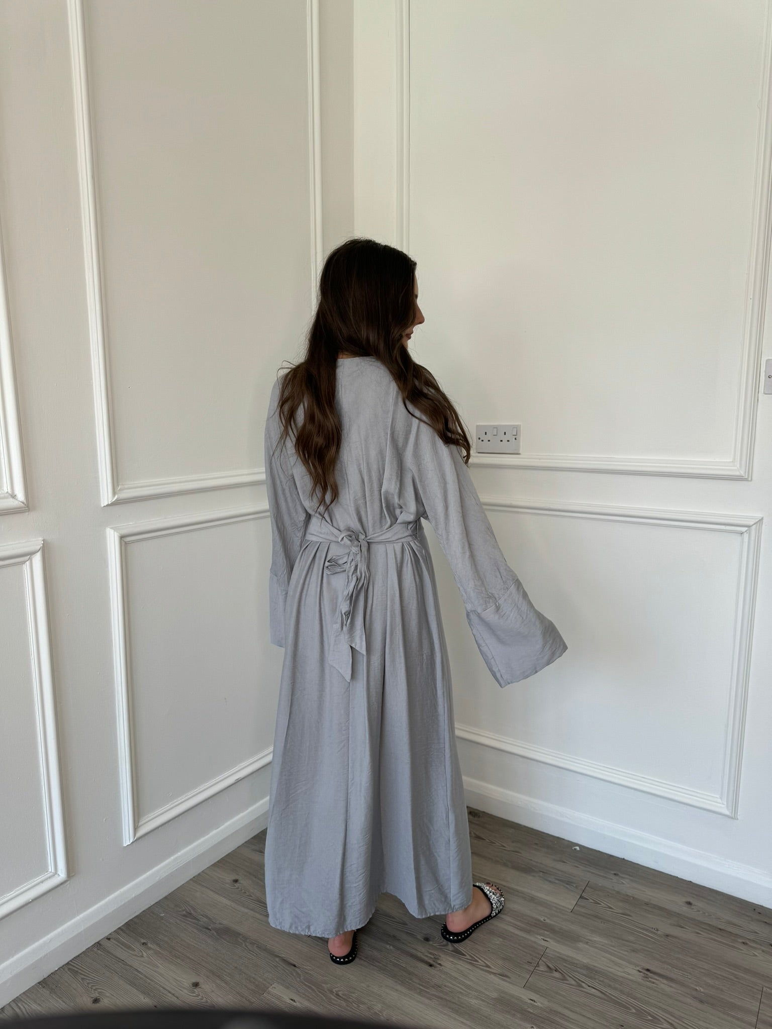Wrap Dress Light Grey