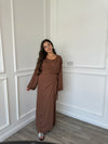 Side Tie Dress - Chocolate