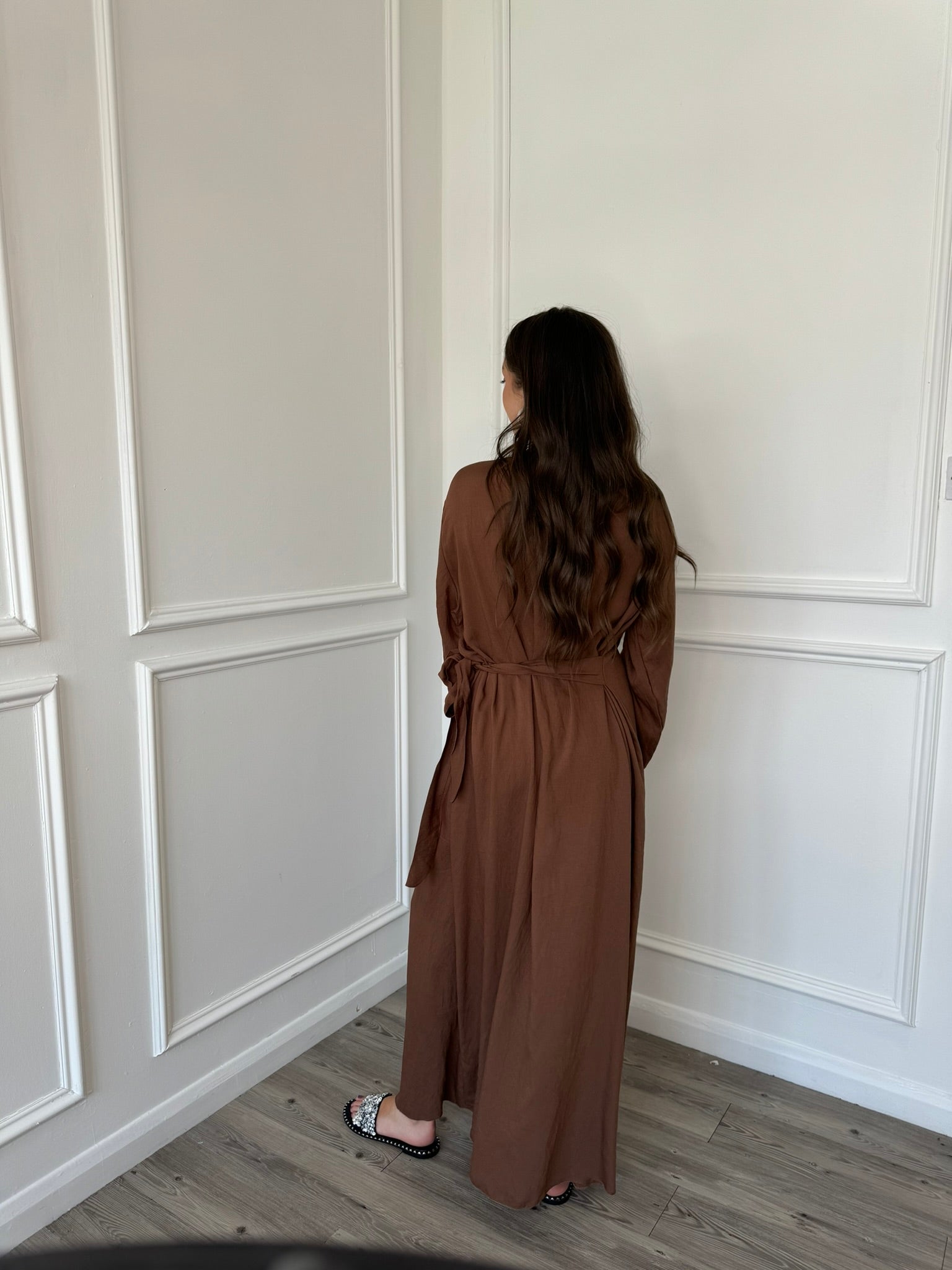 Side Tie Dress - Chocolate