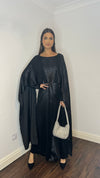 Siya Cape Dress - Black Shimmer