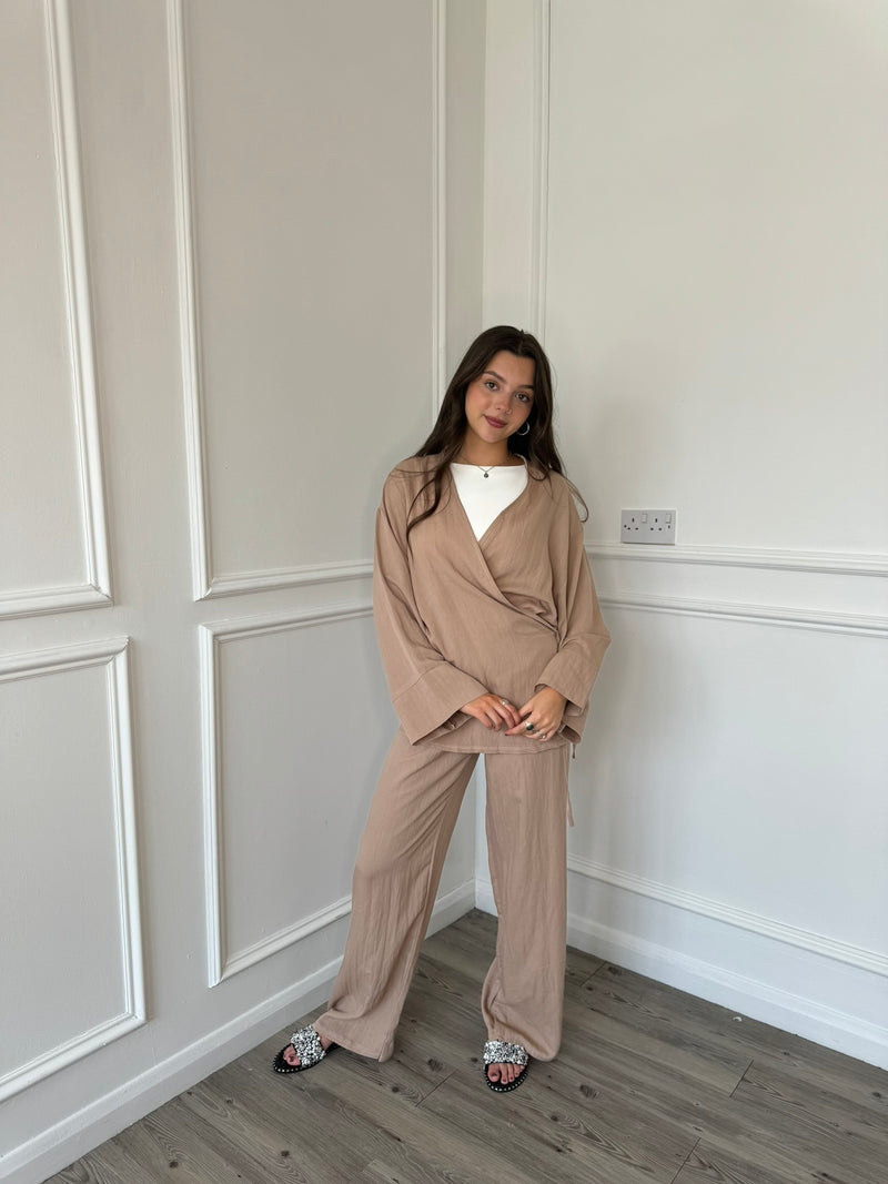 Wrap Co-Ord - Camel