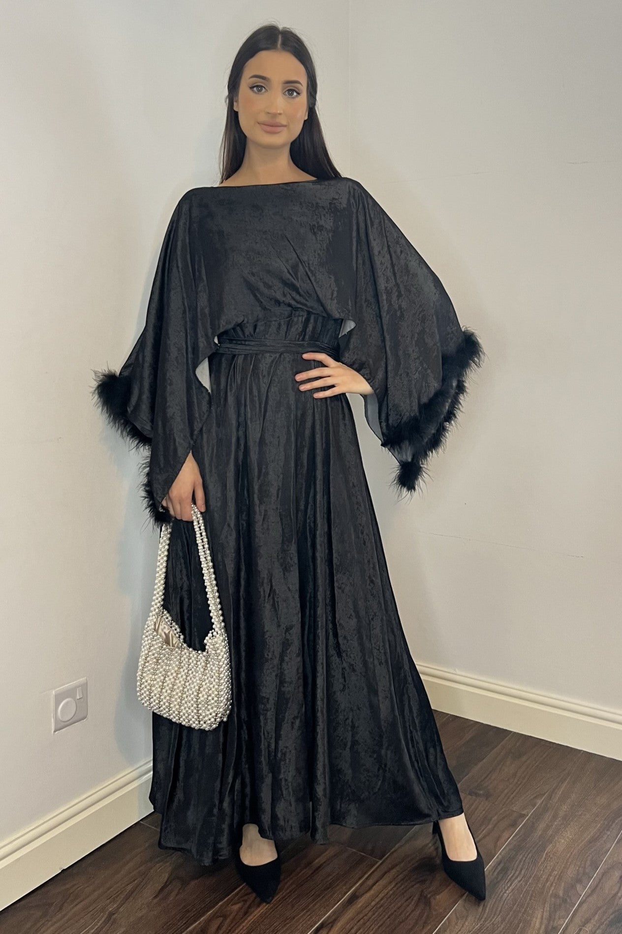 Kasheen Feather Dress - Black