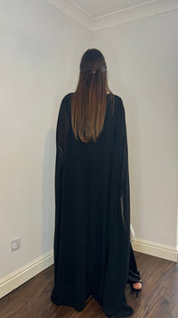 Enis Cape Dress - Black