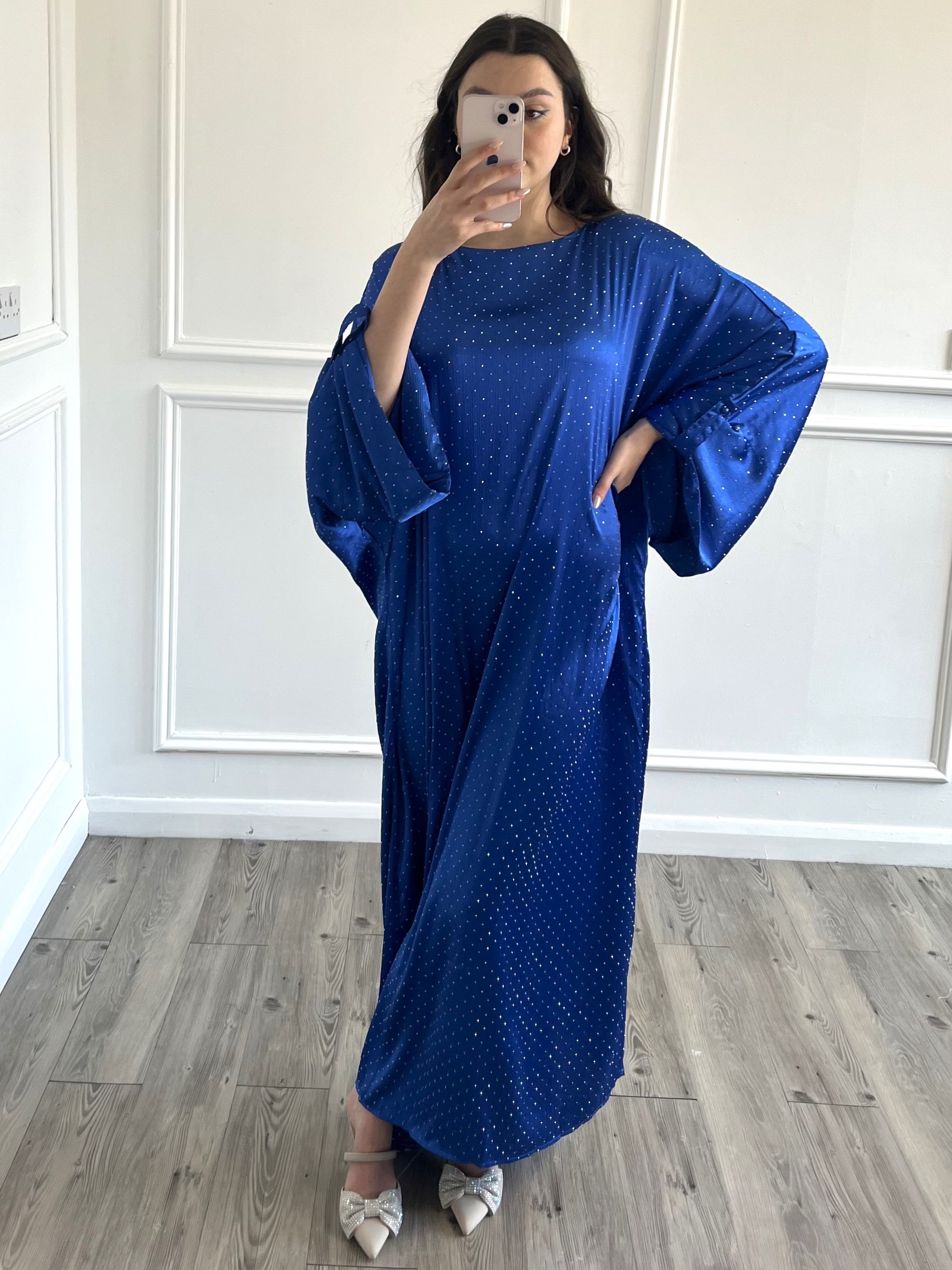 Aaliyah Sparkle Abaya - Royal Blue