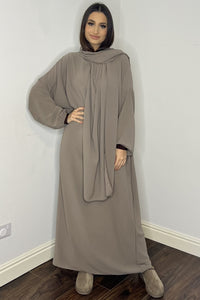 Prayer Abaya - Taupe