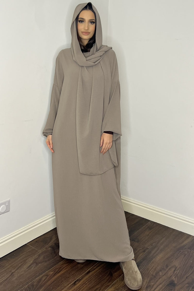 Prayer Abaya - Taupe