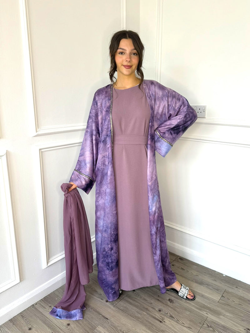 Nora Abaya Set - Purple