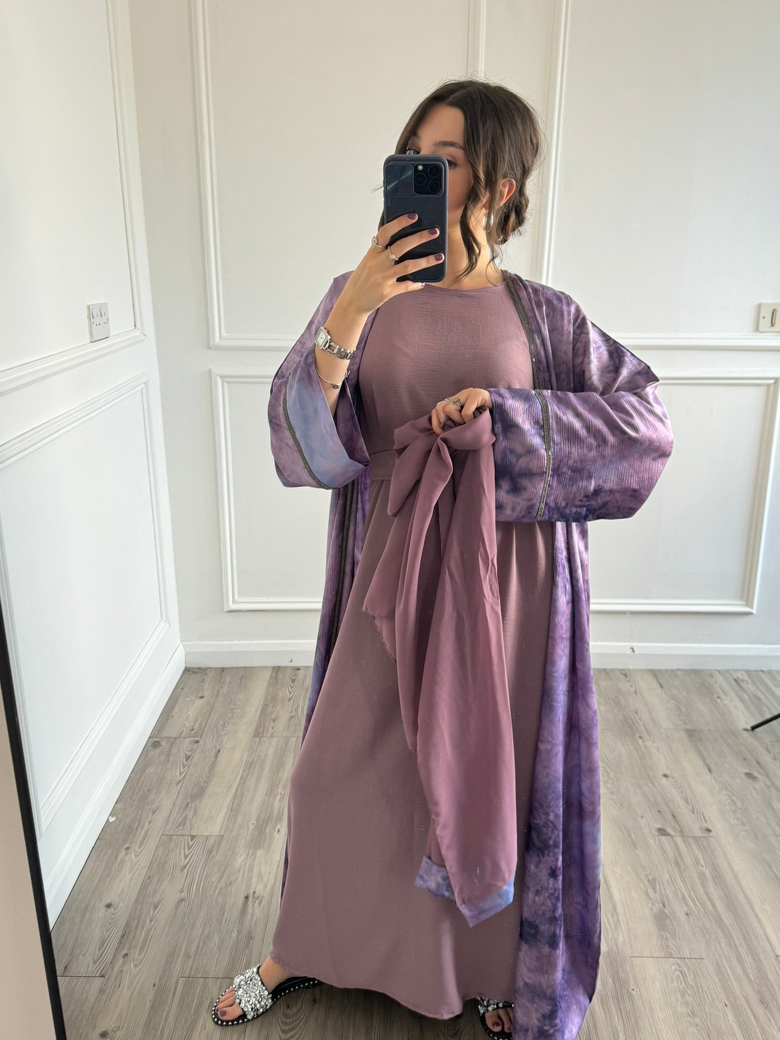 Nora Abaya Set - Purple