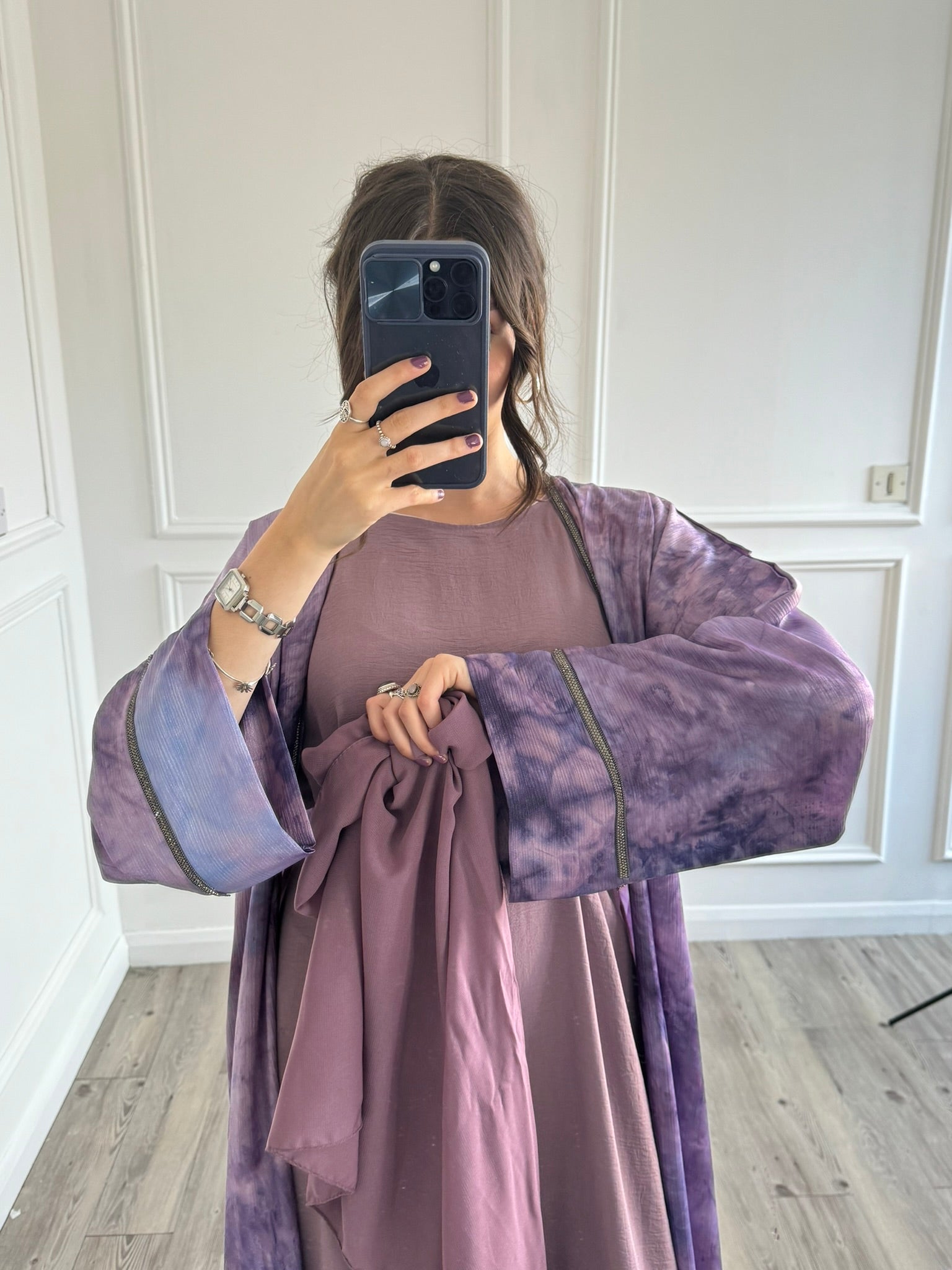 Nora Abaya Set - Purple