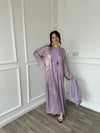 Freya Shimmer Abaya - Lilac/Gold