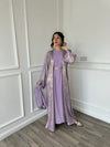 Freya Shimmer Abaya - Lilac/Gold