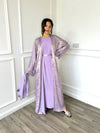 Freya Shimmer Abaya - Lilac/Gold