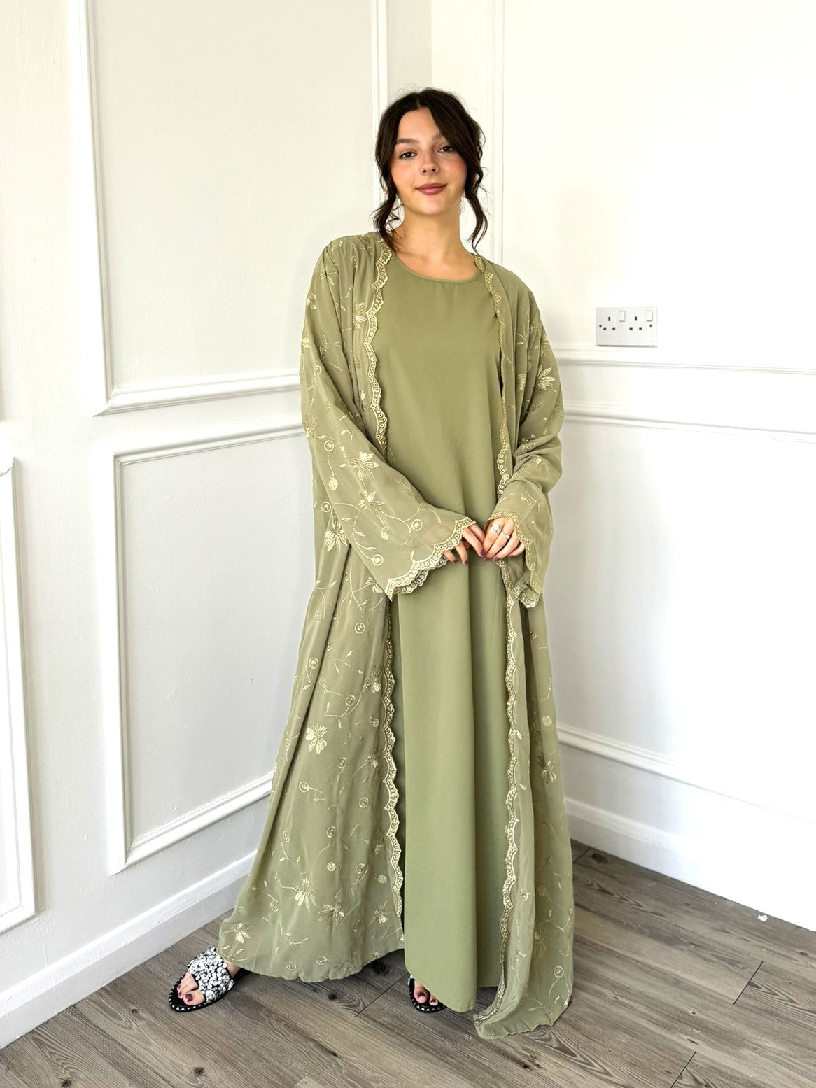 Issy Abaya - Sage Green Issy Abaya - Sage Green