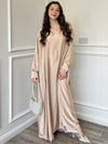 Satin Abaya - Rose Gold