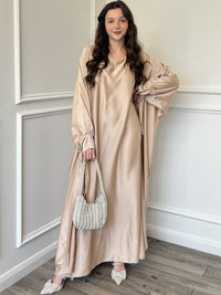 Satin Abaya - Rose Gold