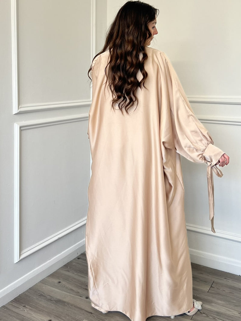 Satin Abaya - Rose Gold