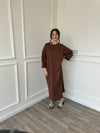 Nina Sweatshirt Dress - Chocolate