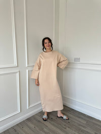 Nina Sweatshirt Dress - Beige