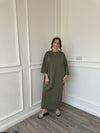 Nina Sweatshirt Dress - Khaki Green