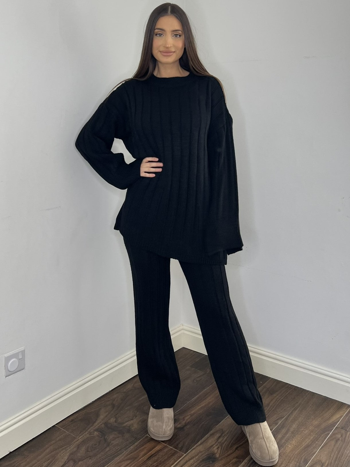 Naia Knitted Co-Ord Black