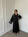 Nina Embroidered Abaya - Black