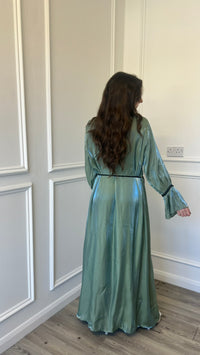 Amaya Shimmer 3 Piece Abaya - Sage Green