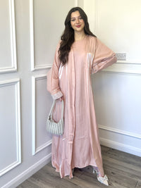 Bella 2 Piece Abaya - Pink