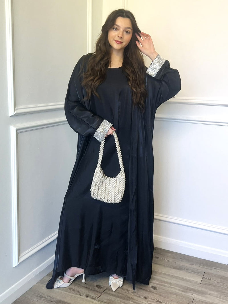 Bella 2 Piece Abaya - Black