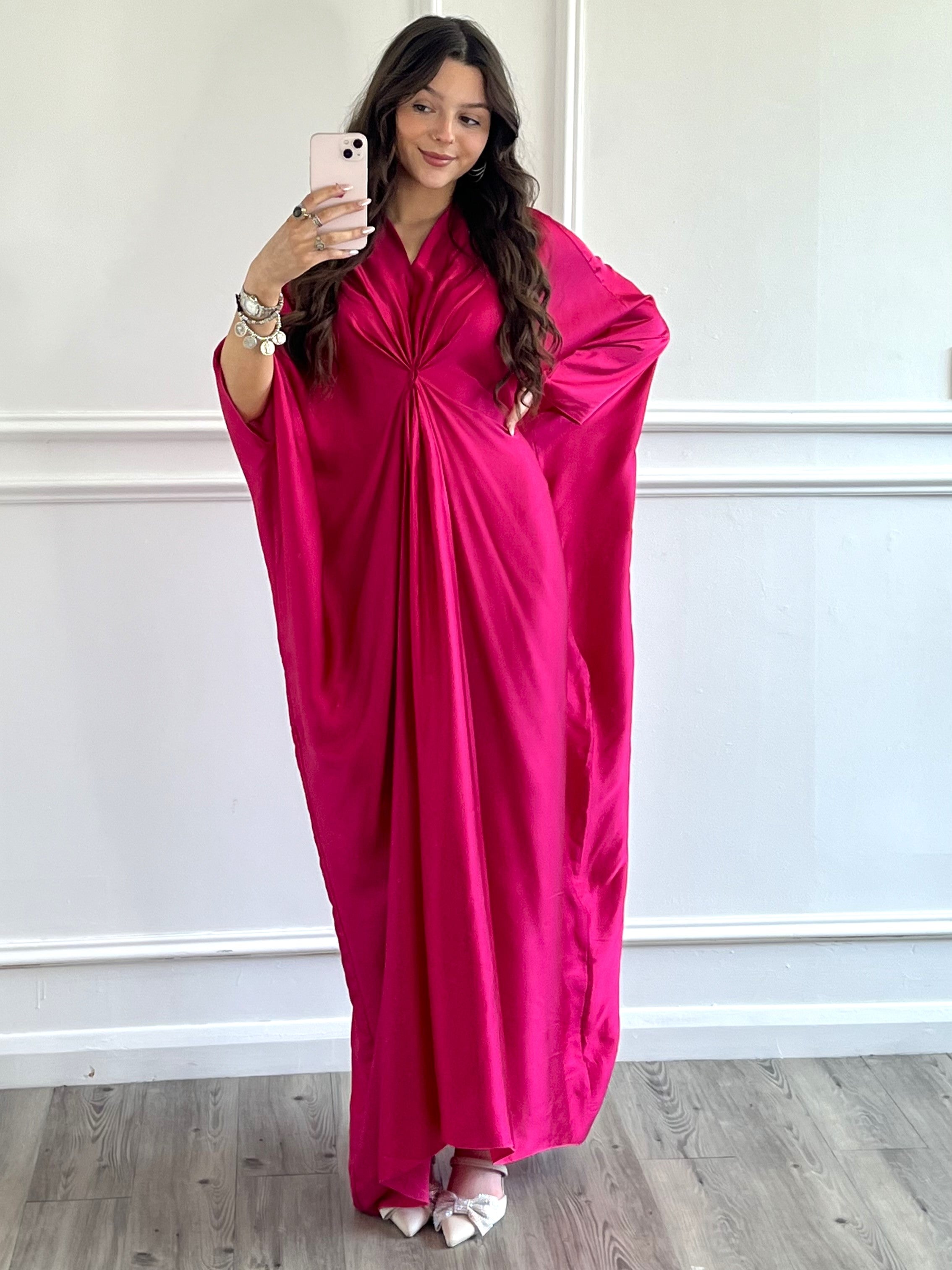 Neelie Kaftan Dress - Hot Pink Neelie Kaftan Dress - Hot Pink