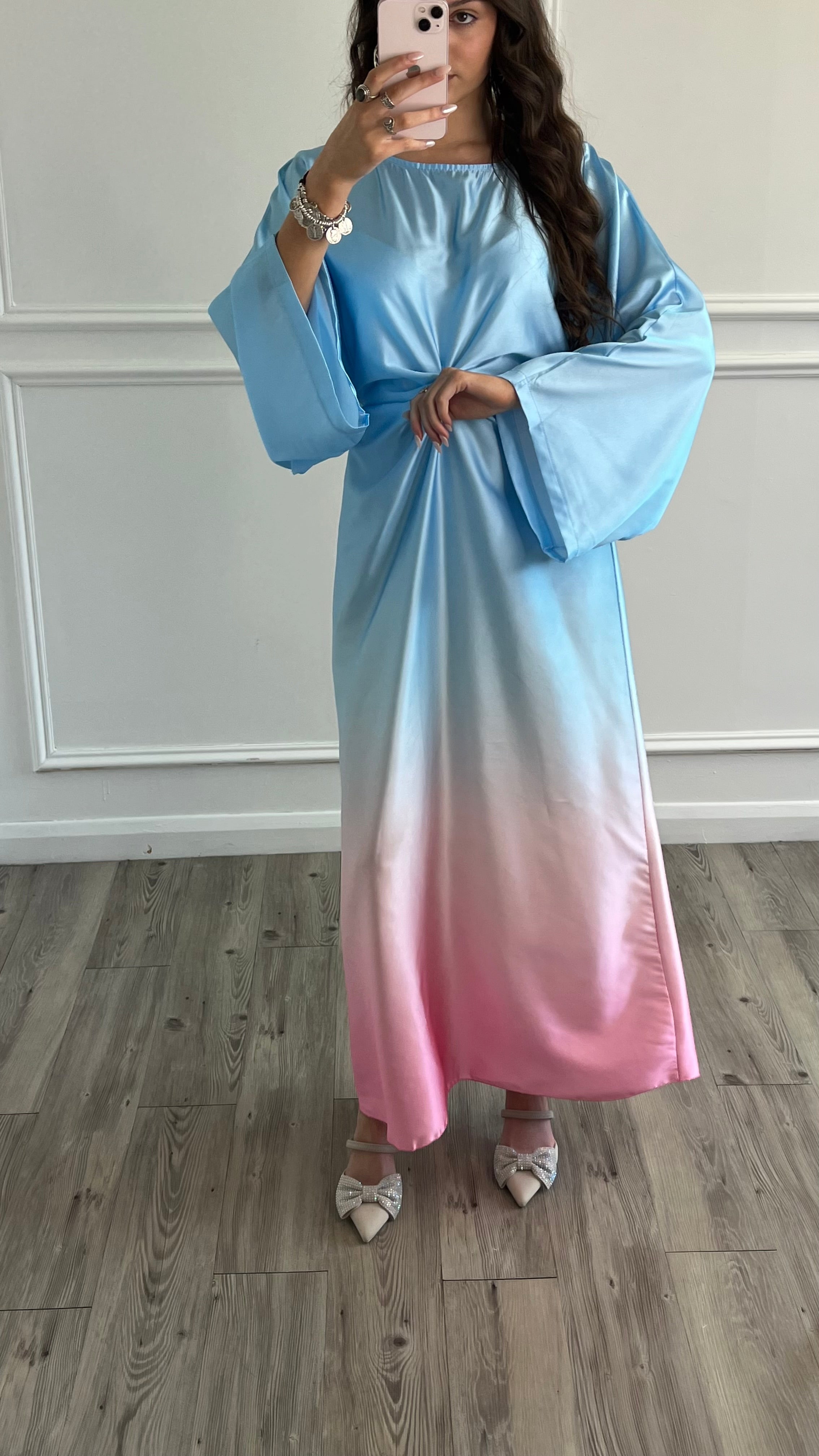 blue pink ombre dress Pink and Blue Ombr Dress Suzanne Spiegoski