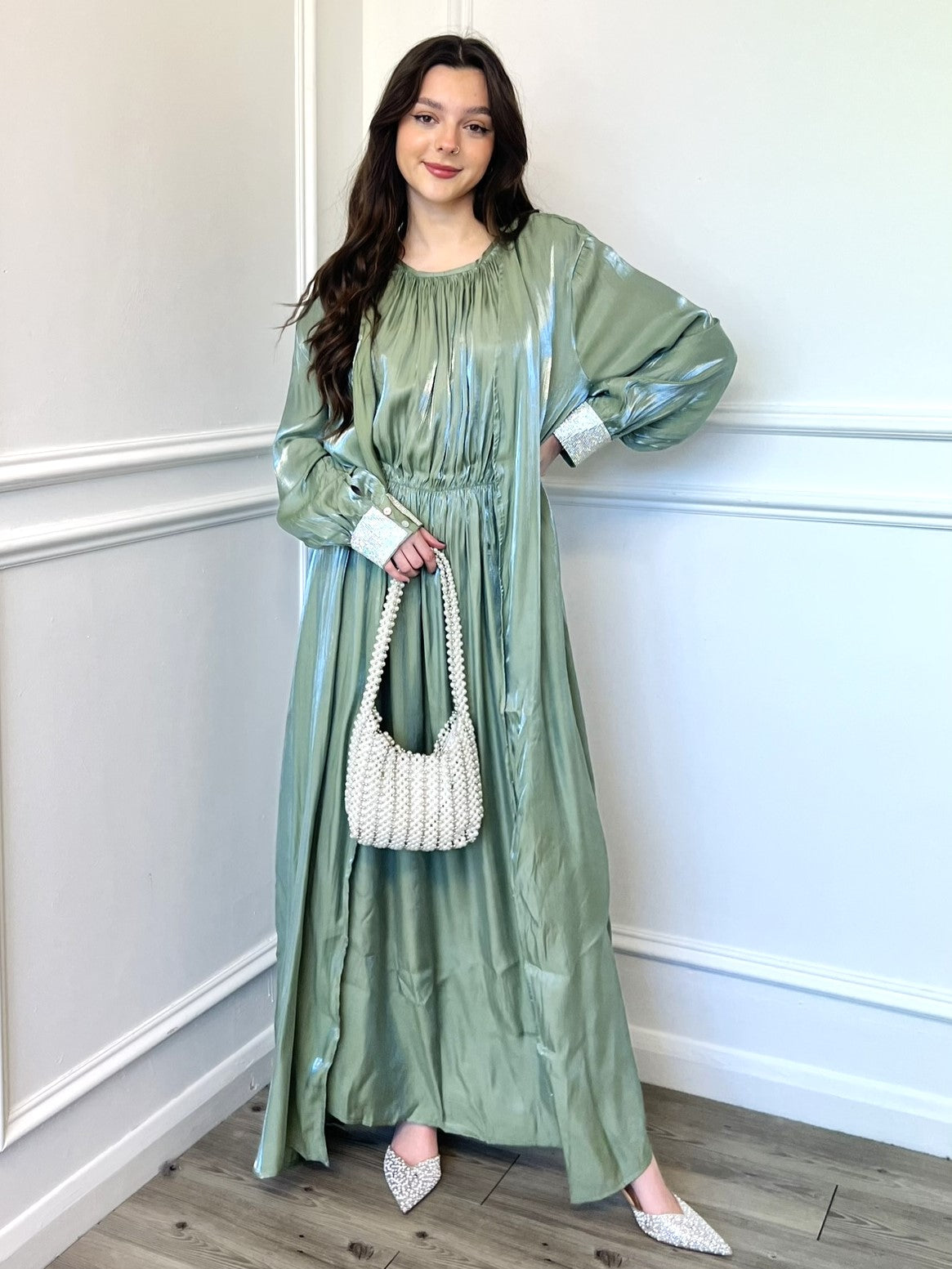 sage green eid dress Sage Green