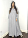 Alya 2 Piece Abaya - Light Grey