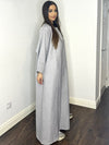 Alya 2 Piece Abaya - Light Grey